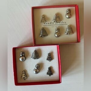 Pottery Barn Christmas Candle Jewelry • Set of 12 Pins